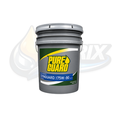 Pure Guard Synguard Full Synthetic 75W-90, aceite sintético API GL-5 para transmisiones manuales, diferenciales y engranajes de alto rendimiento.
