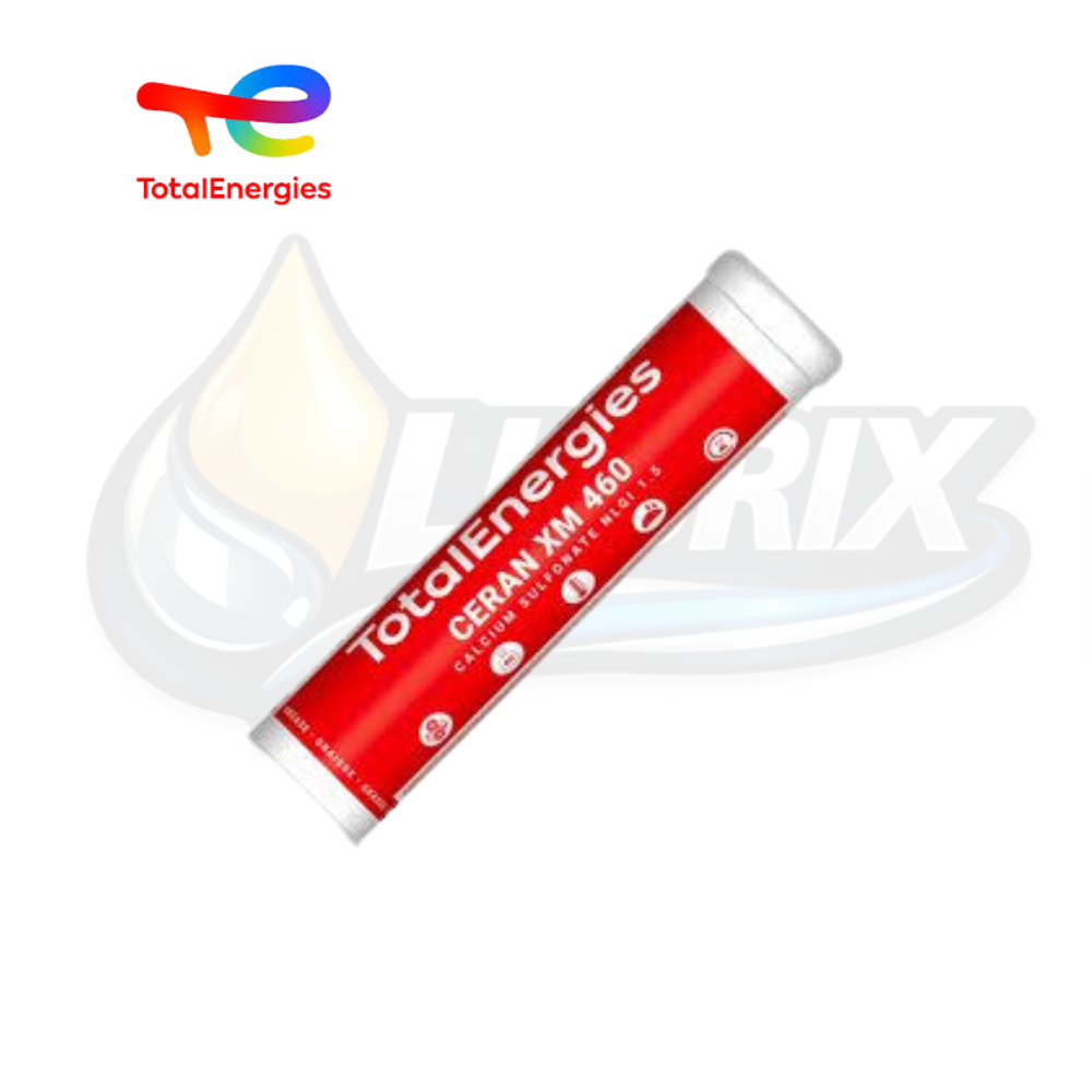 TotalEnergies CERAN XM 460, grasa premium de sulfonato de calcio complejo para rodamientos, minería, acero, cemento y aplicaciones industriales de alta carga y humedad.