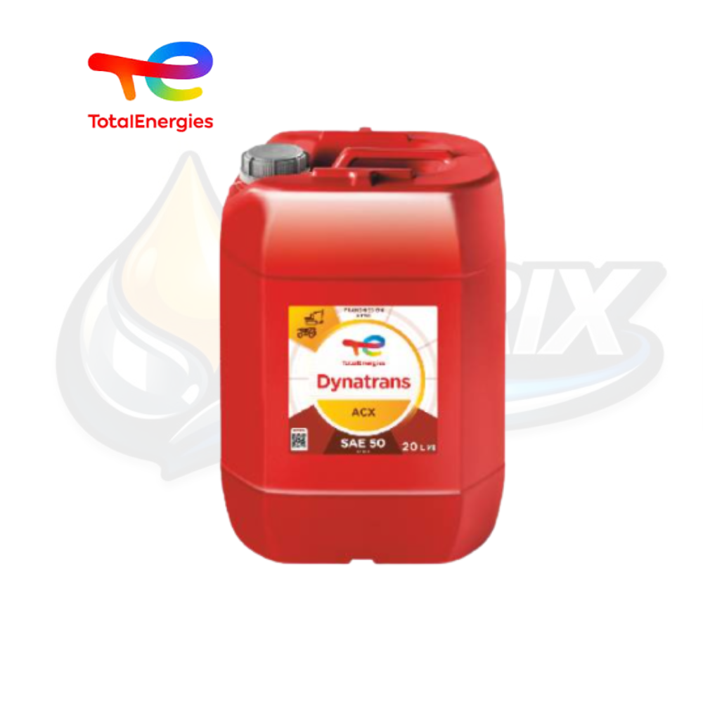 TotalEnergies DYNATRANS ACX 50 TO-4 API CF/GL-4, lubricante para ejes, mandos finales y transmisiones Powershift de maquinaria Caterpillar, Komatsu y equipos de construcción.
