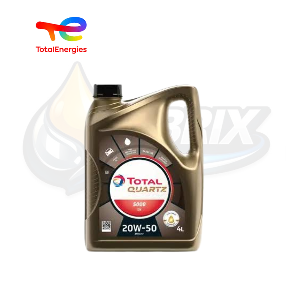 TotalEnergies Quartz 5000 20W-50 API SN aceite mineral para motor de gasolina