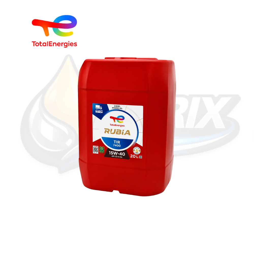 Compra TotalEnergies RUBIA TIR 7400 15W-40 API CI-4/SL. Aceite para motores diésel de servicio pesado con excelente protección contra el desgaste y depósitos.
