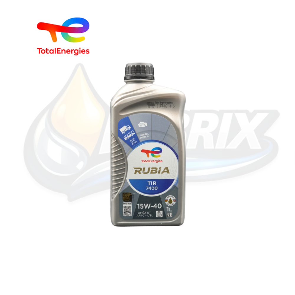 Compra TotalEnergies RUBIA TIR 7400 15W-40 API CI-4/SL. Aceite para motores diésel de servicio pesado con excelente protección contra el desgaste y depósitos.
